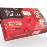 bem nutrido design de embalagens biscoito de cacau