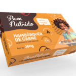 bem nutrido design de embalagens hamburguer de carne