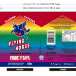 design de emabalagens flying horse lata pitaya